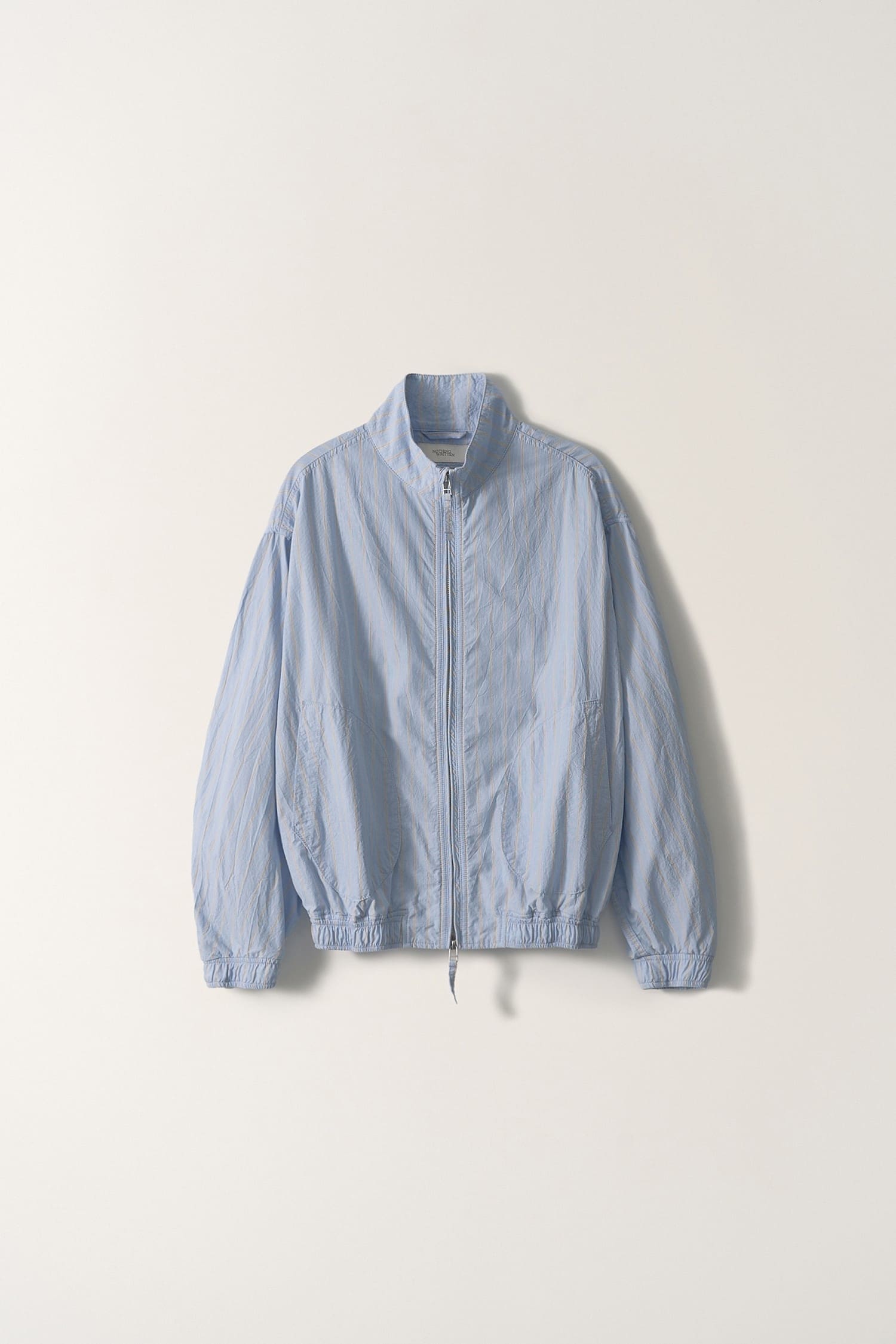 Nothing Written Blue Stripe Zip Jacket flat lay  | hover