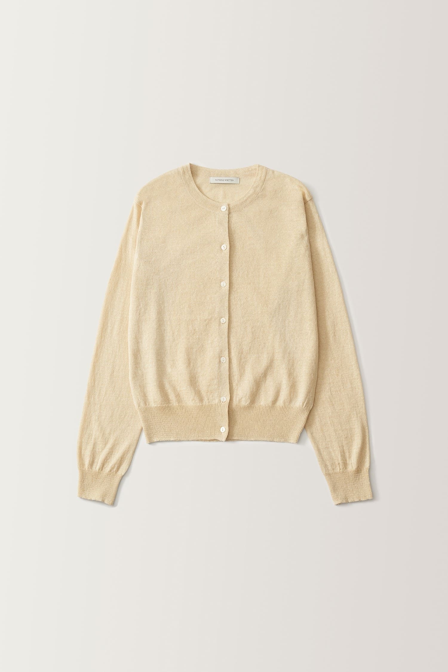 Nothing Written linen cardigan yellow flat lay