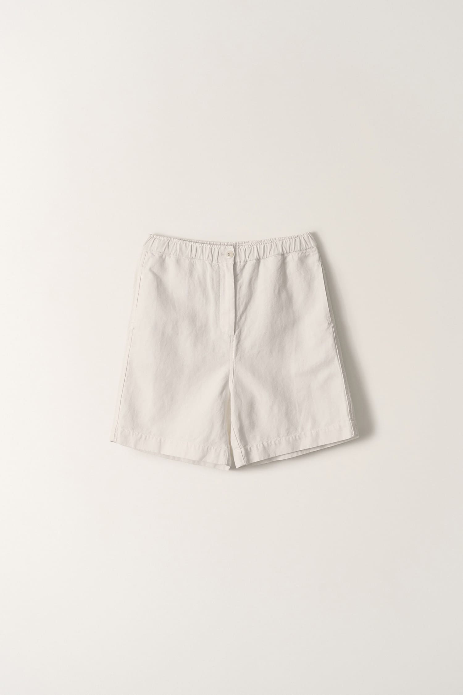 Nothing Written Linen Shorts white flat lay | hover
